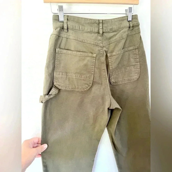 Marine Layer Military Olive Green Maya Utility Carpenter Crop Pants Size 4, NWOT - Picture 8 of 10
